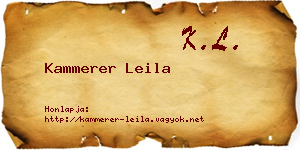 Kammerer Leila névjegykártya